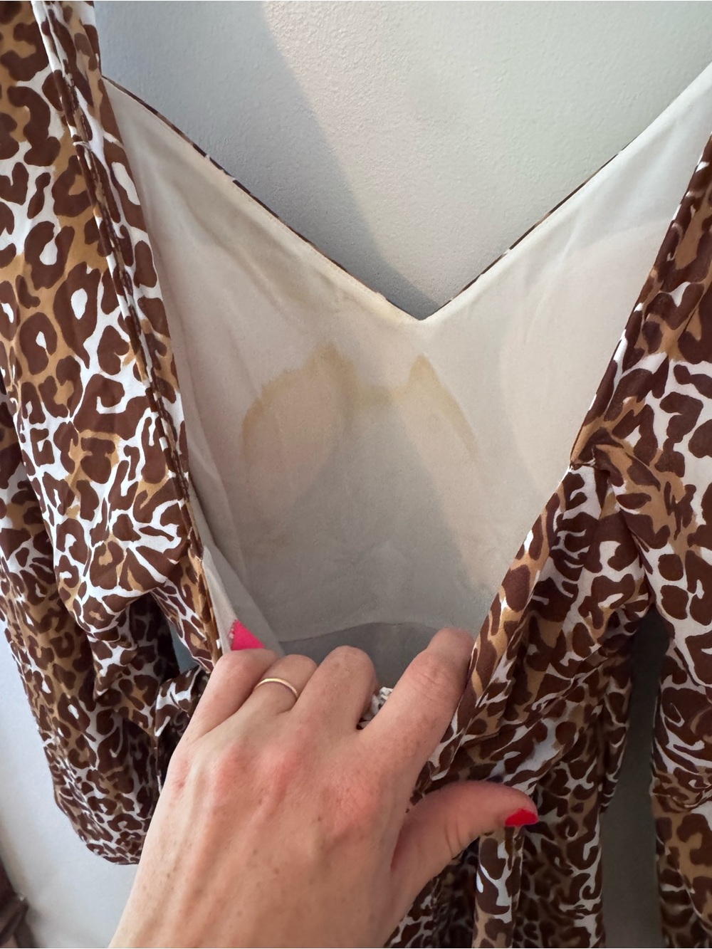 Lilly Pulitzer Leopard Print V-Neck Long Sleeve Mini Dress - Brown - Picture 8 of 9